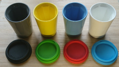 A set of four Therma cups (One of each colour)